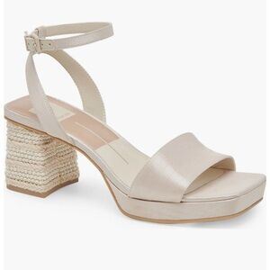 Dolce Vita Calisa Cream Block Heel Sandals